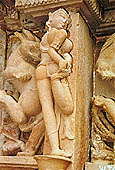 Khajuraho - the beautiful carvings sura-sundari of the Lakshmana temple